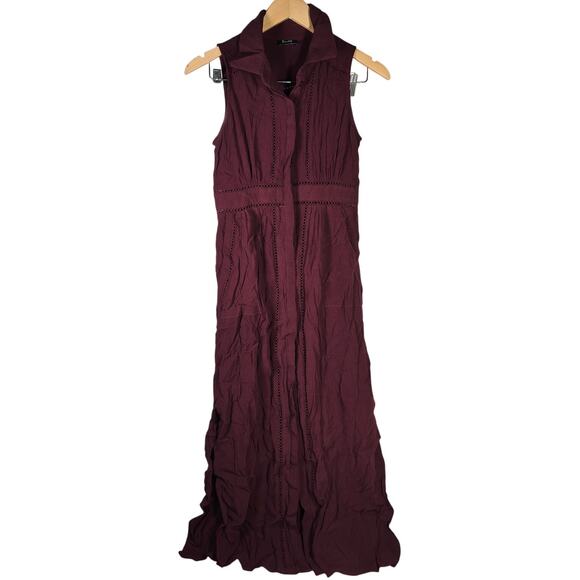 Bardot Lace‎ Button Up Sleeveless Collared Dress XXS - Picture 1 of 6